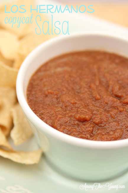 Imitation Los Hermanos Salsa Recipe featured by top US food blog, Among the Young