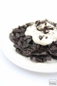 Oreo Pasta Recipe featured by top US food blog, Among the Young