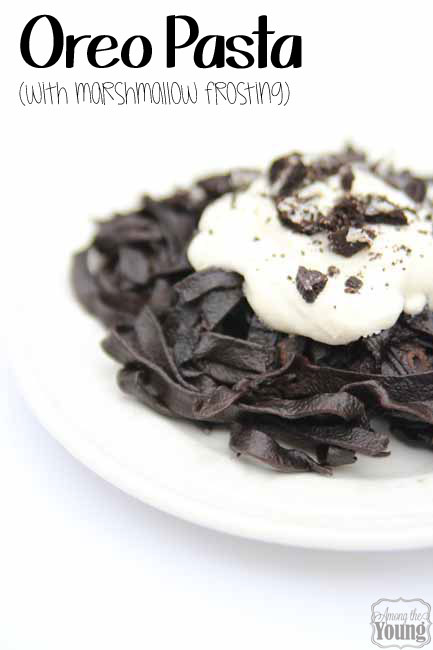 Oreo Pasta Recipe featured by top US food blog, Among the Young