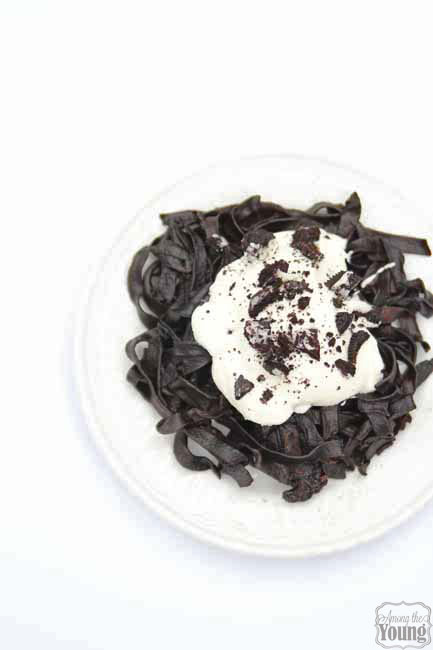 Oreo Pasta Recipe featured by top US food blog, Among the Young