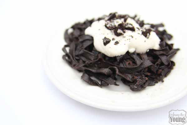 Oreo Pasta Recipe featured by top US food blog, Among the Young