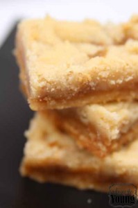 Almond Roca by popular Utah lifestyle blog, Among the Young: image of salted caramel ooey gooey bars. 