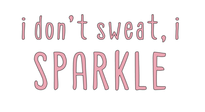 ✨ Shine On with Our I Don't Sweat, I Sparkle Tank and Bubble