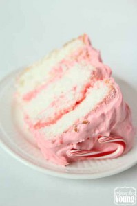 peppermint angel food cake recipe featured by top US food blog, Among the Young