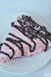 Frozen Peppermint Pie recipe featured by top US food blog, Among the Young