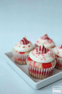 The Best Peppermint Cupcakes Recipe featured by top US food blog, Among the Young