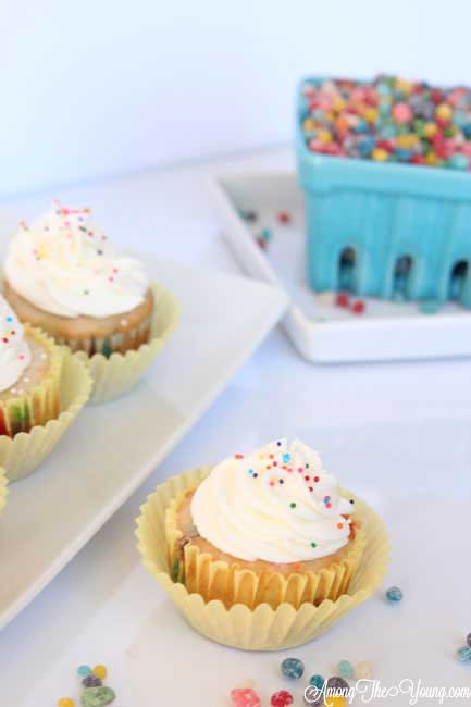 Sour Nerd Cupcakes Recipe featured by top US food blog, Among the Young