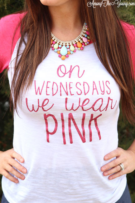 bubbly pink graphic tee shirt