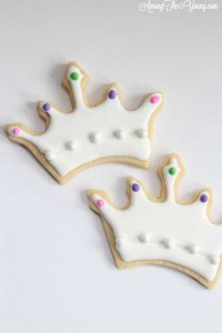 sugar cookies | How to make the cutest DIY handprint ornament by popular Utah life and style blog, Among the Young: image of crown shaped sugar cookies.