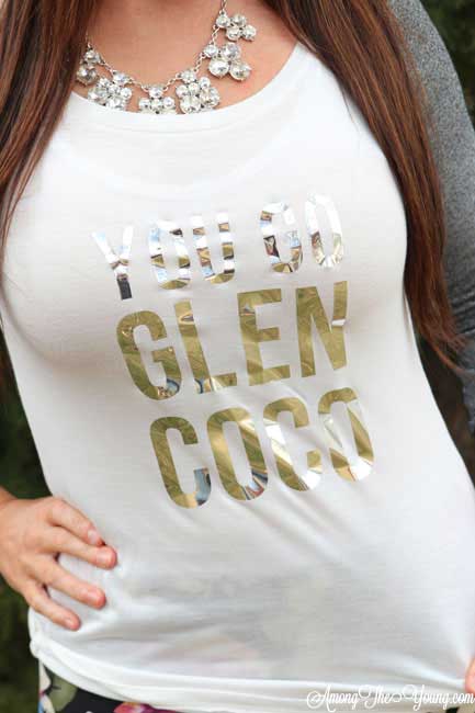 You Go Glen Coco vinyl iron on 