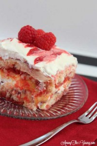 Raspberry lemon tiramisu recipe featured by top US food blog, Among the Young