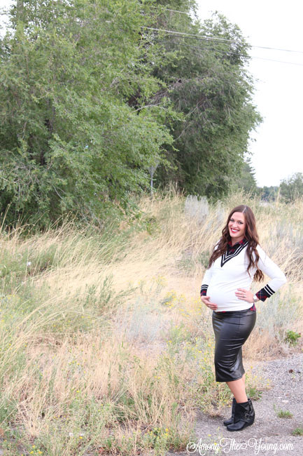 How to rock a & apparel sweater when pregnant