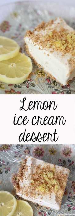 Lemon Ice Cream Dessert Recipe featured by top US food blog, Among the Young