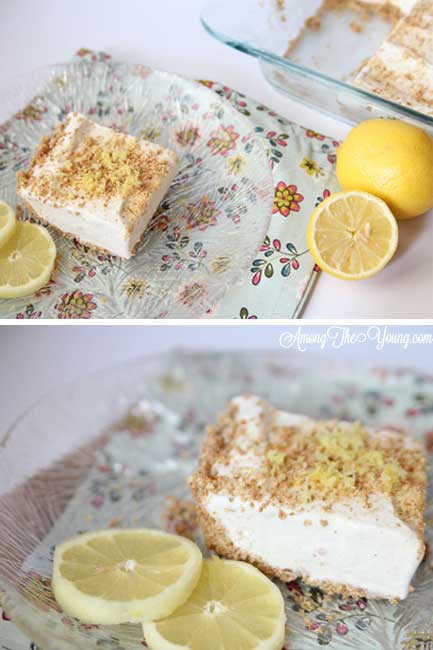 Lemon Ice Cream Dessert Recipe featured by top US food blog, Among the Young