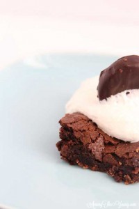 Peppermint Brownies recipe recipe featured by top US food blog, Among the Young