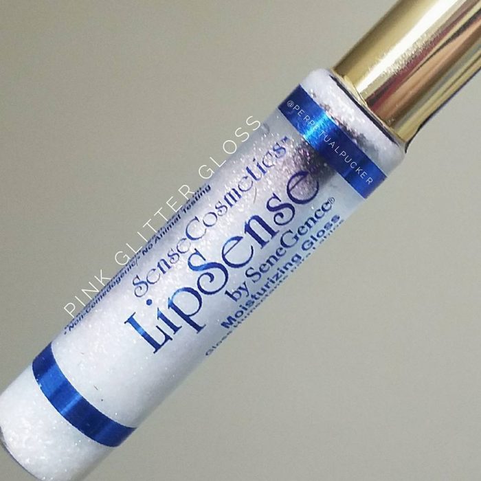 Lipsense Colors featured by top US lifestyle blog and Lipsense distributor, Kaylynn of Among the Young: image of Pink Glitter