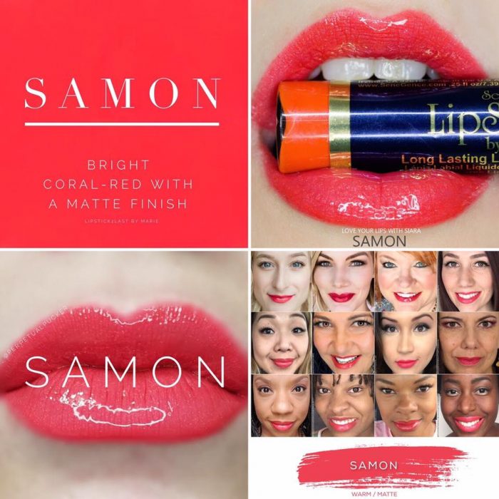 Lipsense Colors featured by top US lifestyle blog and Lipsense distributor, Kaylynn of Among the Young: image of Samon