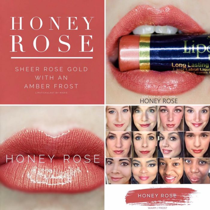 Lipsense Colors featured by top US lifestyle blog and Lipsense distributor, Kaylynn of Among the Young: image of Honey Rose