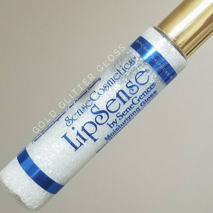 Lipsense Colors featured by top US lifestyle blog and Lipsense distributor, Kaylynn of Among the Young: image of Gold Glitter