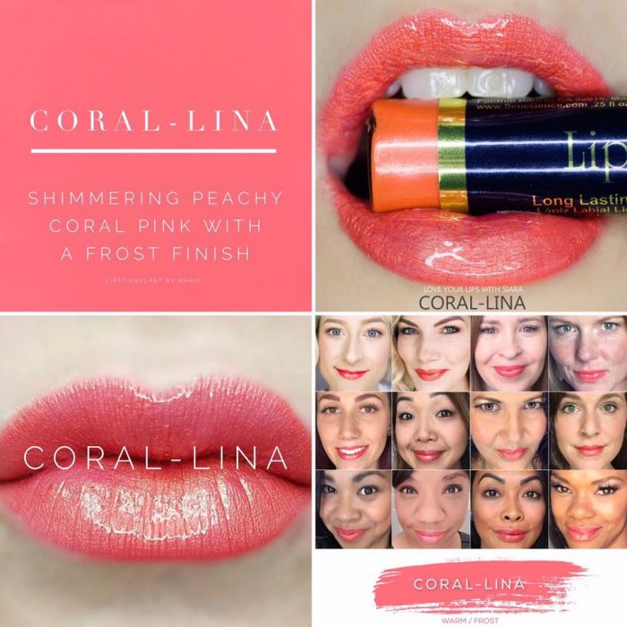 Lipsense Colors featured by top US lifestyle blog and Lipsense distributor, Kaylynn of Among the Young: image of Coral Lina