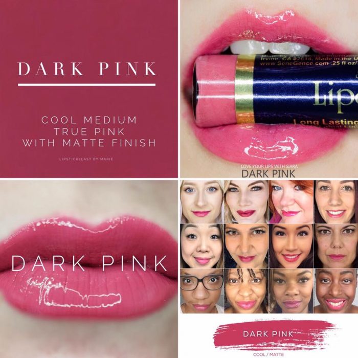 Lipsense Colors featured by top US lifestyle blog and Lipsense distributor, Kaylynn of Among the Young: image of Dark Pink