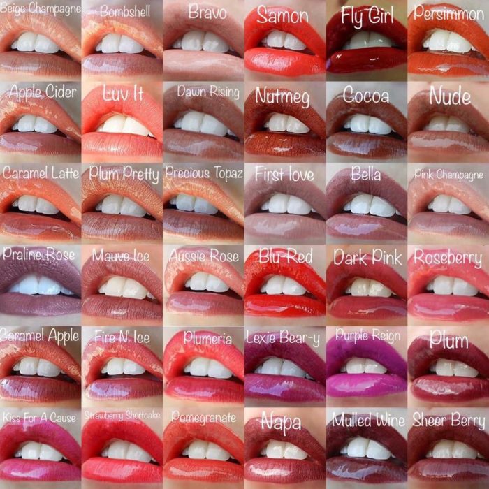 Lipsense Color Chart 9344