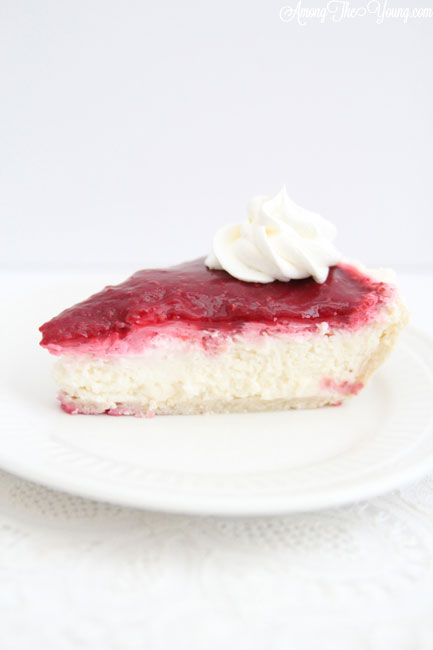 Kneaders Raspberry Cream Cheese Pie Recipe featured by top US food blog, Among the Young: Kneaders raspberry cream cheese pie