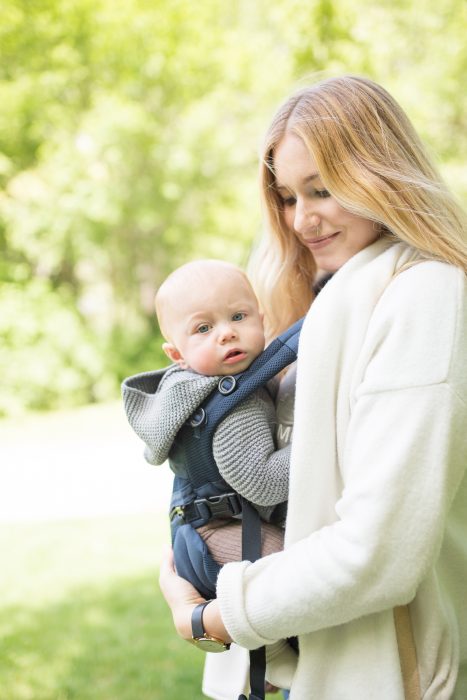 Hiking with an Ergo Baby Carrier Among the Young