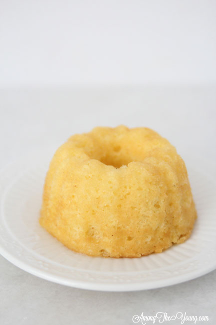 The Best Egg Nog cake recipe featured by top Utah Foodie blog, Among the Young: image of mini egg nog cake