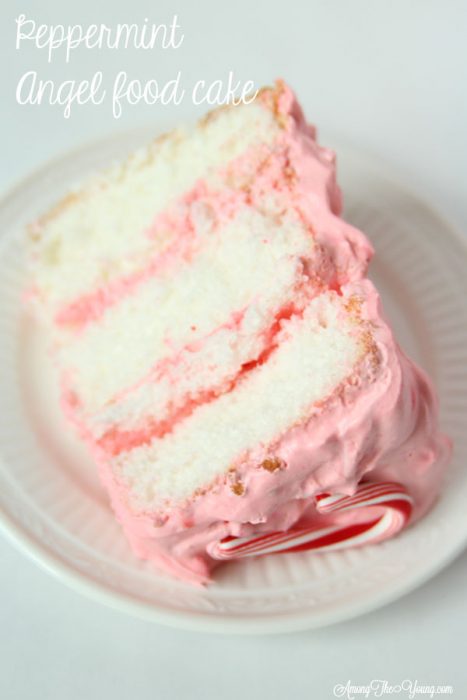 The Best Peppermint Angel Food Cake