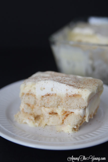 The Best Egg Nog Tiramisu featured by top Utah Foodie blog, Among the Young: image of