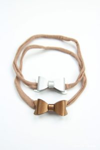 baby headband with leather bow