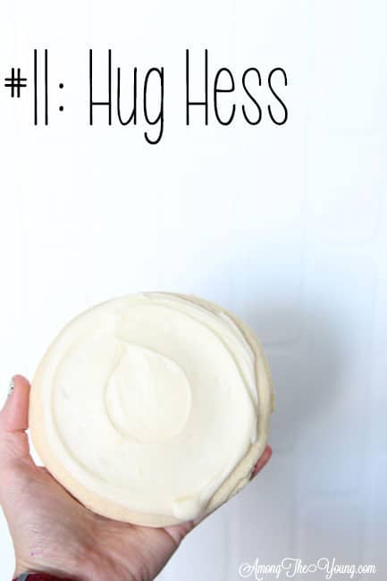 The Best Sugar Cookie in Utah featured by top Utah Foodie blog, Among the Young: image of Hug Hess sugar cookie