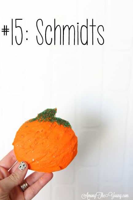 The Best Sugar Cookie in Utah featured by top Utah Foodie blog, Among the Young: image of Schmidts pumpkin sugar cookie