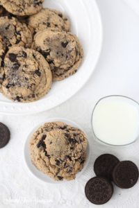 Browned Butter Cookies and Cream Cookies featured by top Utah Foodie blog, Among the Young: image of cookies from above