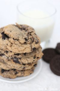 Browned Butter Cookies and Cream Cookies featured by top Utah Foodie blog, Among the Young: image of Cookies and Oreos