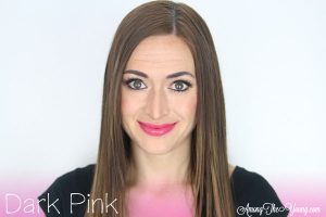 Lipsense Colors featured by top US lifestyle blog and Lipsense distributor, Kaylynn of Among the Young: image of Kaylynn wearing Dark Pink