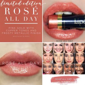 Lipsense Colors featured by top US lifestyle blog and Lipsense distributor, Kaylynn of Among the Young: image of Rose All Day