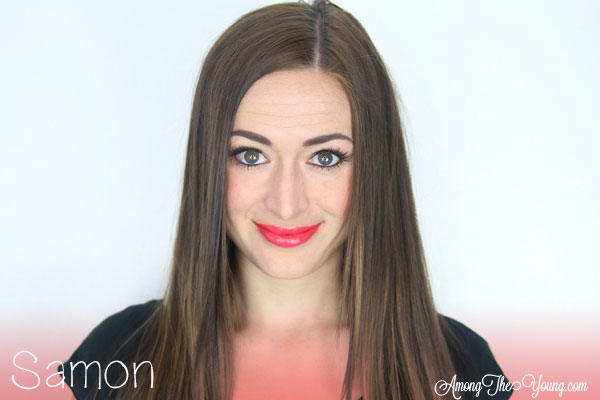 Lipsense Colors featured by top US lifestyle blog and Lipsense distributor, Kaylynn of Among the Young: image of Kaylynn wearing Samon