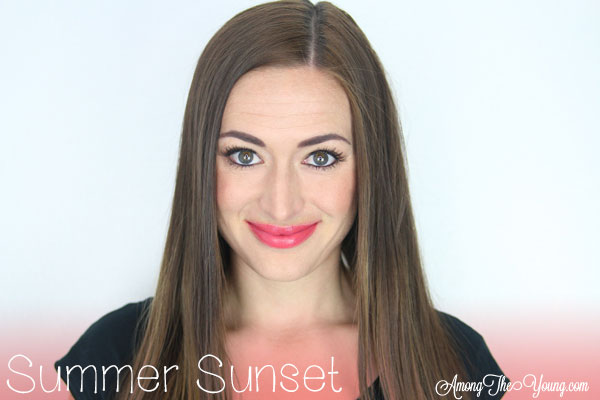 Lipsense Colors featured by top US lifestyle blog and Lipsense distributor, Kaylynn of Among the Young: image of Kaylynn wearing Summer Sunset