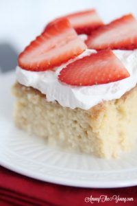 The most delicious tres leches cake featured by top Utah Foodie blog, Among the Young: image of tres leches close up
