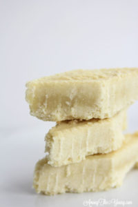 scottish shortbread recipe staked and close up