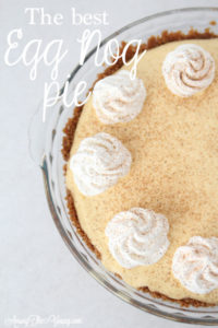 The Best Egg Nog Pie recipe featured by top Utah Foodie blog, Among the Young: image of Egg Nog Pie PIN
