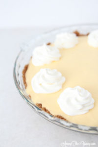 The Best Egg Nog Pie recipe featured by top Utah Foodie blog, Among the Young: image of Egg Nog Pie no spice