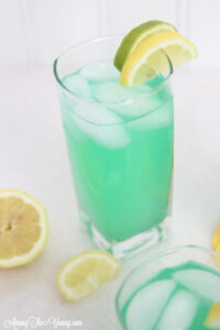 alt="The best Disneyland Mint Julep copycat recipe featured by top Utah Foodie blog, Among the Young: image of mint julep with lemon and lime