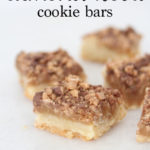 The Best Almond Roca Cookie bars featured by top Utah Foodie blog, Among the Young: image the Best Almond Roca Cookie Bar PIN