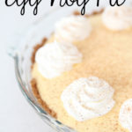 The Best Egg Nog Pie recipe featured by top Utah Foodie blog, Among the Young: image of Egg Nog Pie Recipe Pin