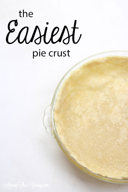 Simple and Easy Pie Crust recipe by top Utah Foodie Among the Young: image of pie crust PIN |Simple Pie Crust Recipe by popular Utah lifestyle blog, Among the Young: Pinterest image of a simple pie crust. 