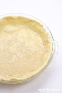 Simple and Easy Pie Crust recipe by top Utah Foodie Among the Young: image of pie from the left side