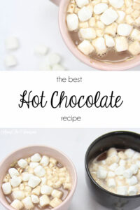 Hot chocolate recipe by top Utah Foodie Among the Young: image of hot cocoa pin